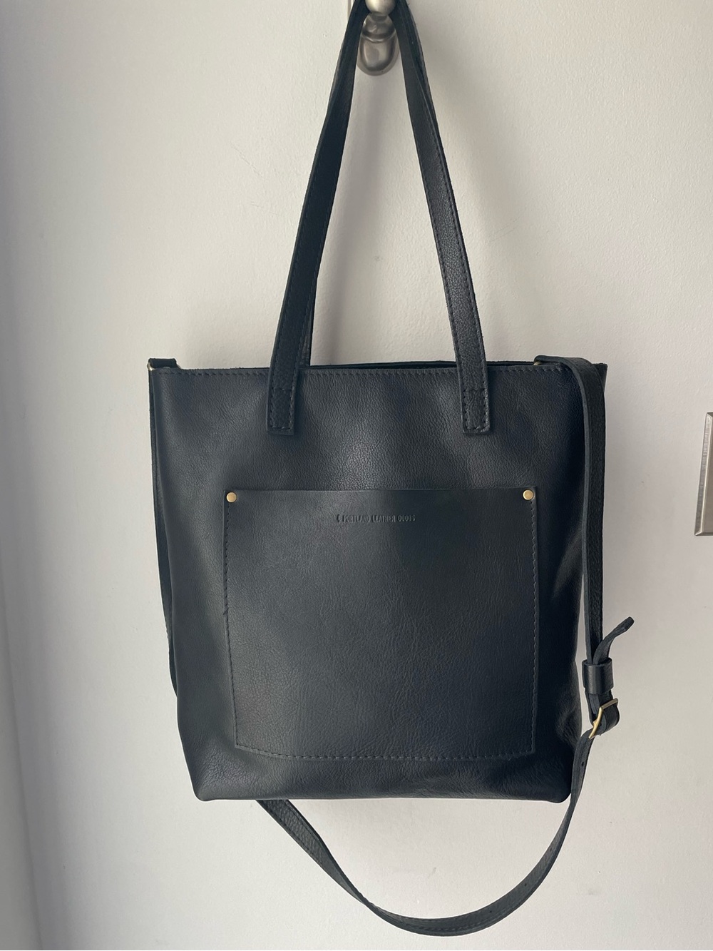 Portland Leather Full Sized Crossbody (FSCB)- Pebbled Black